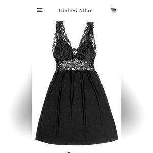 NWT Undies Affair Nightgown for Women - Sexy Lace Lingerie/Cotton/Small